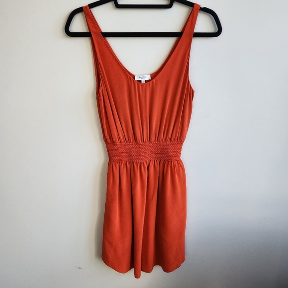 ARITZIA Babaton Orange 100 % Silk Tank Top Sleeveless Dress Size S Coquette - Picture 4 of 15